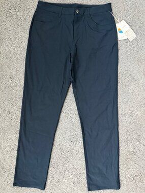 Vuori VersaLife Meta Pants Mens 33x32 Athletic Slim Fit -INK Blue Colorway - NWT